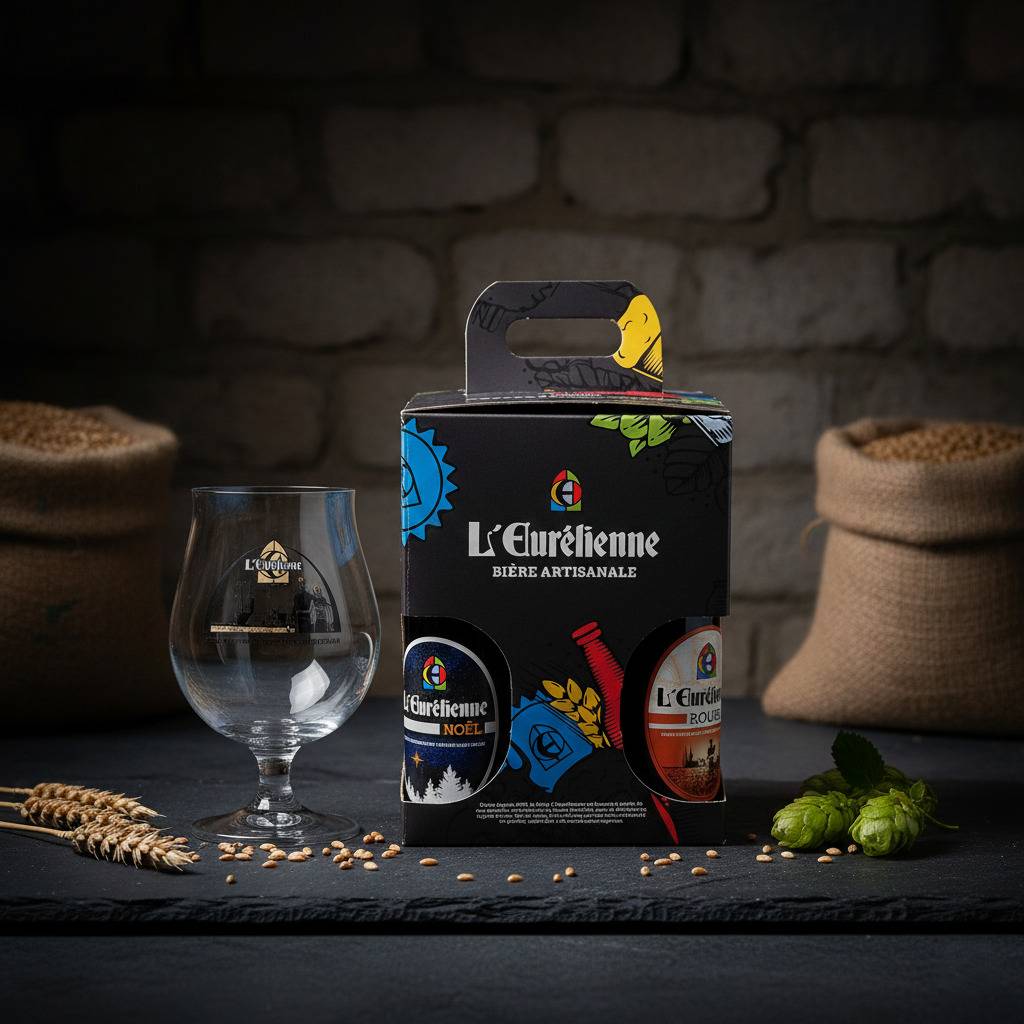 L'eurelienne - "Pack degustación" 4 cervezas x33 cl + 1 vaso - L'Eurélienne - Imagen 2