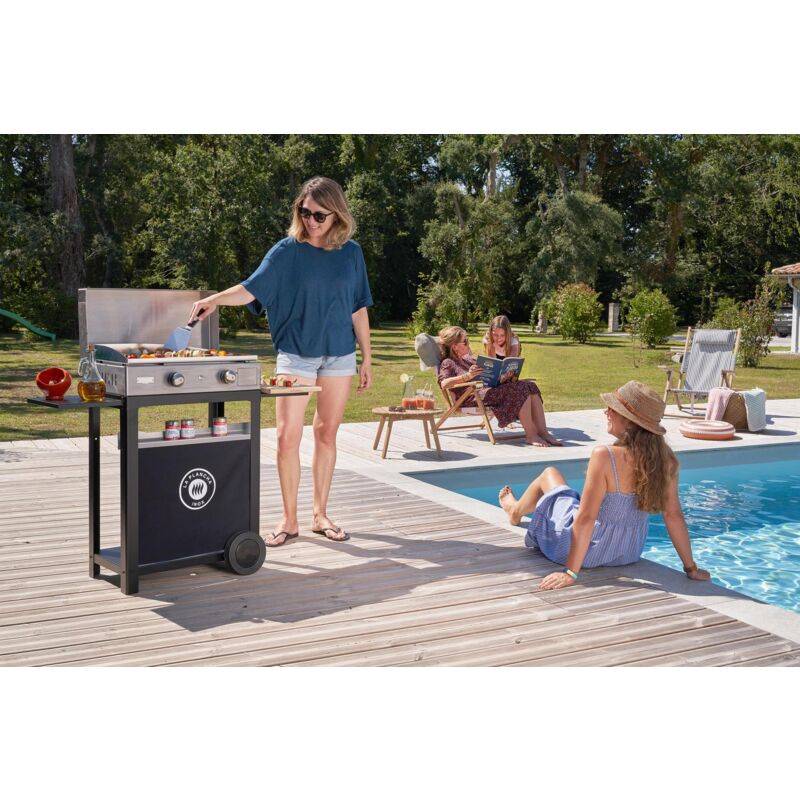 Le Marquier - La Plancha Inox Duo - Edition Plancha 260 gaz + chariot noir - Image 4