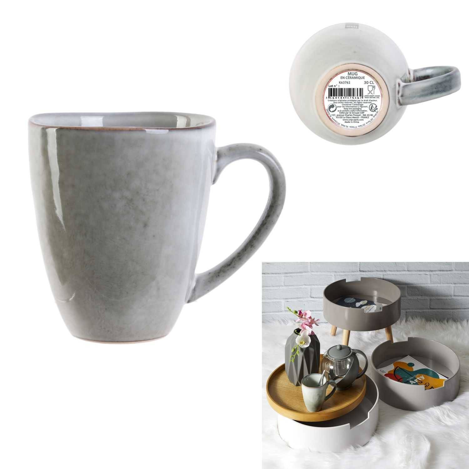 MUG 30CL AU GRES DU TEMPS GRIS M12
