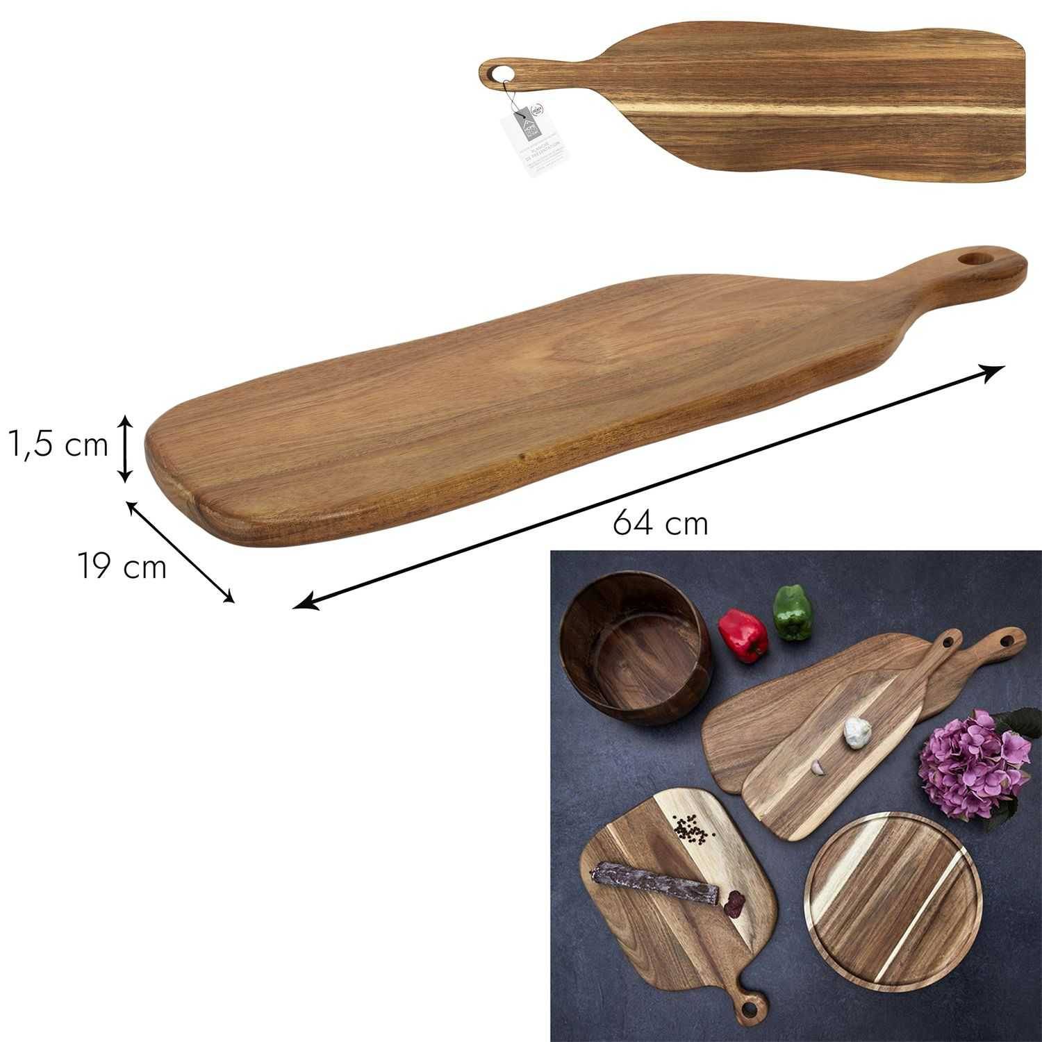 Planche de présentation Bois d'acacia L 64 cm l 18 cm - THE HOME DECO FACTORY - Image 1