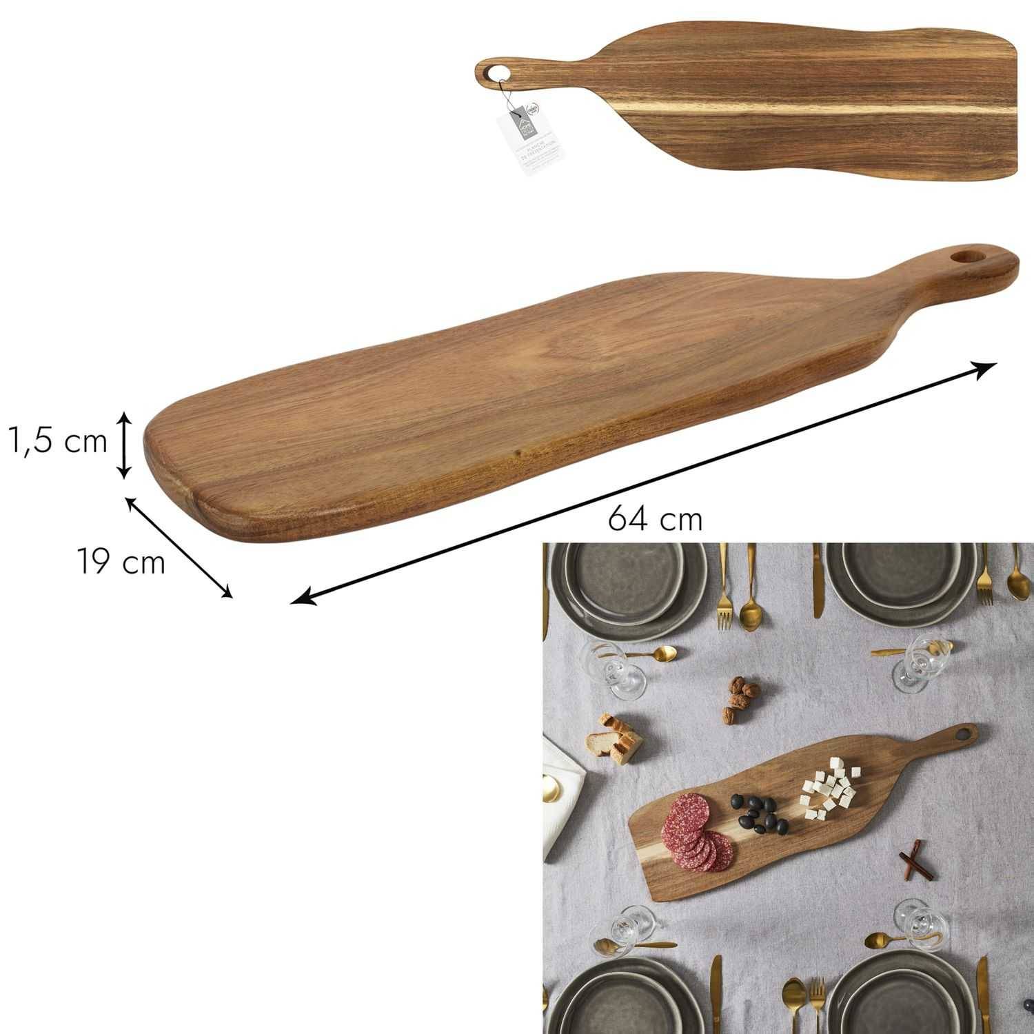 Planche de présentation Bois d'acacia L 64 cm l 18 cm - THE HOME DECO FACTORY - Image 2