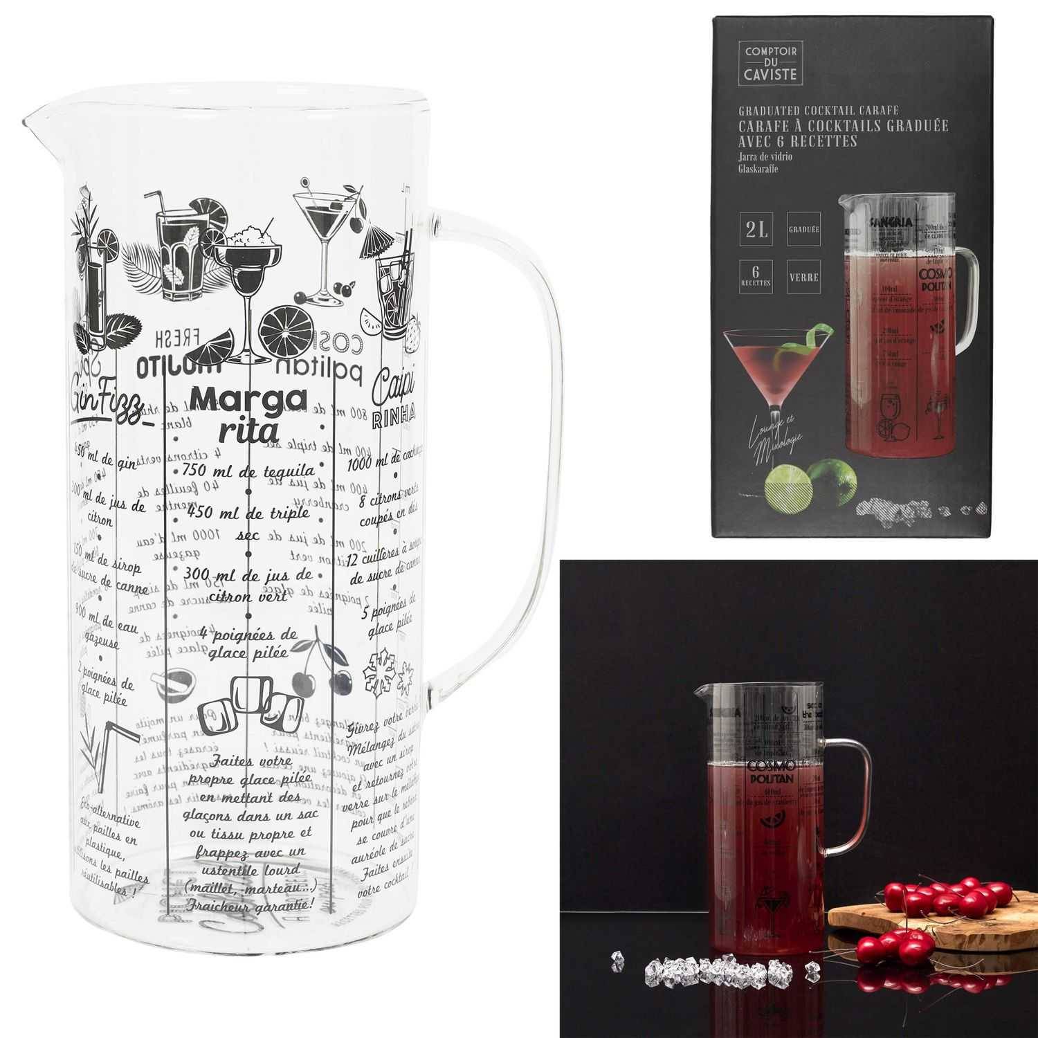 PICHET AVEC RECETTE COCKTAIL 2L M8