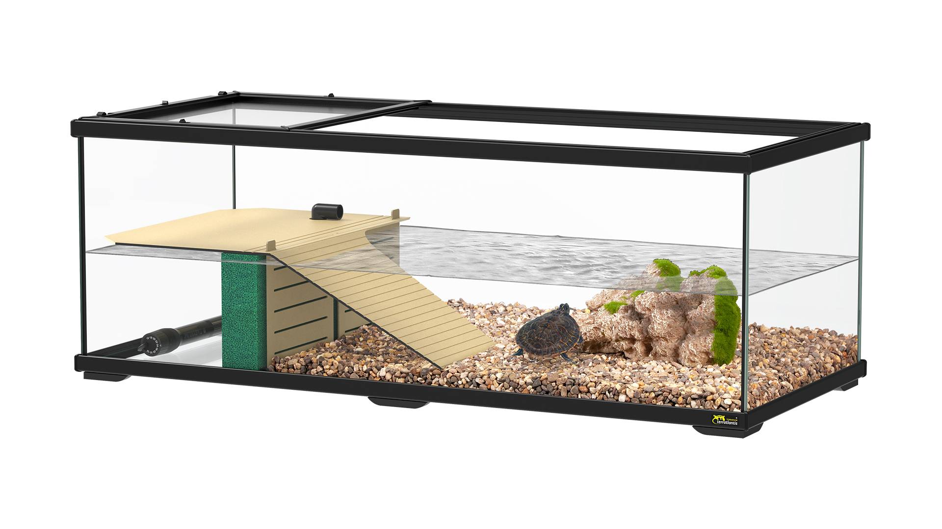 Aquatlantis - Aquatlantis - KIT TORTUE JUVENIL 90X40X33CM NOIR
