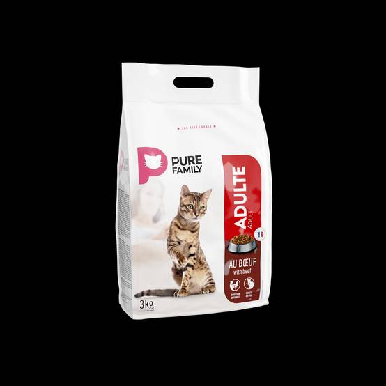 Pure Family - Croquettes chat au bœuf 3kg - Pure Family