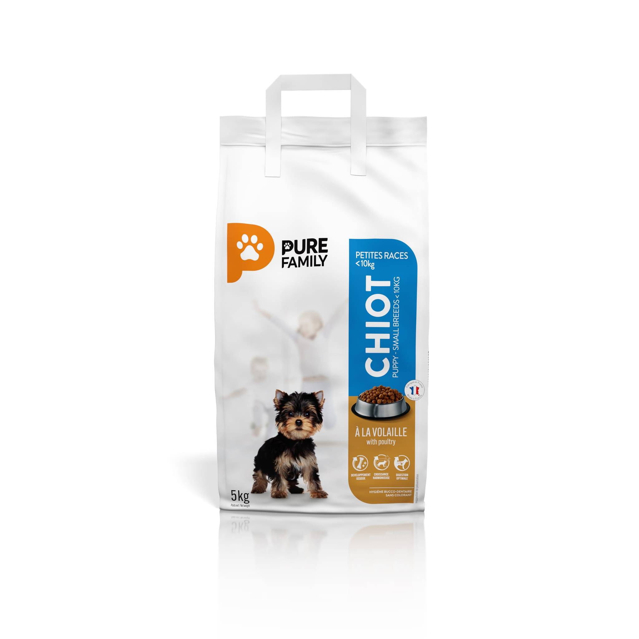 Pure Family - Croquettes chiot petite taille volaille 5kg - Pure Family