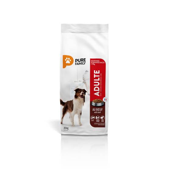 Pure Family - Croquettes chien de moyenne/grande taille boeuf 20kg - Pure Family - Image 5