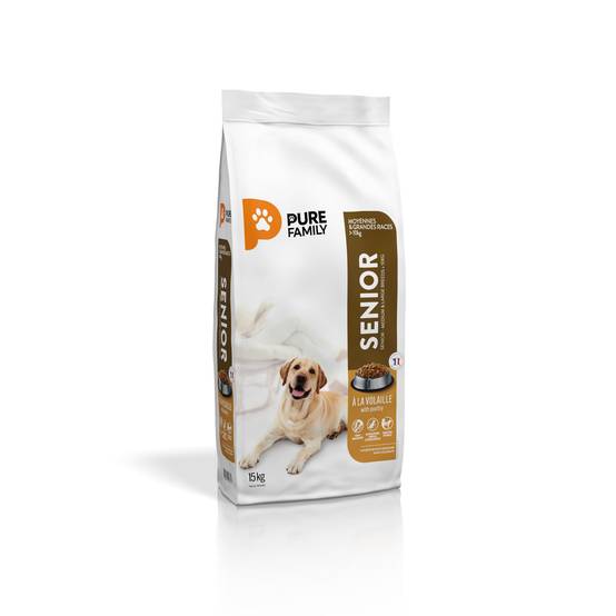 Pure Family - Croquettes chien senior de moyenne/grande taille volaille 15kg - Pure Family - Image 3