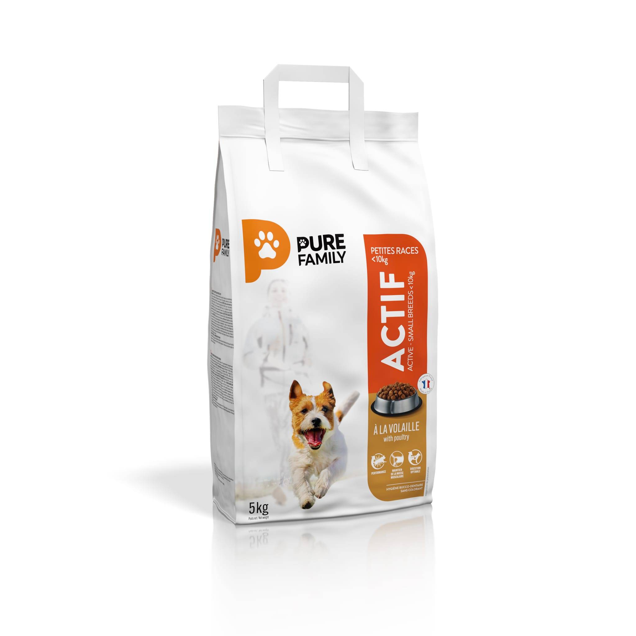 Pure Family - Croquettes chien de petite taille actif volaille 5kg - Pure Family - Imagen 3