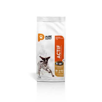 Pure Family - Croquettes chien de moyenne/grande taille actif volaille 15kg - Pure Family