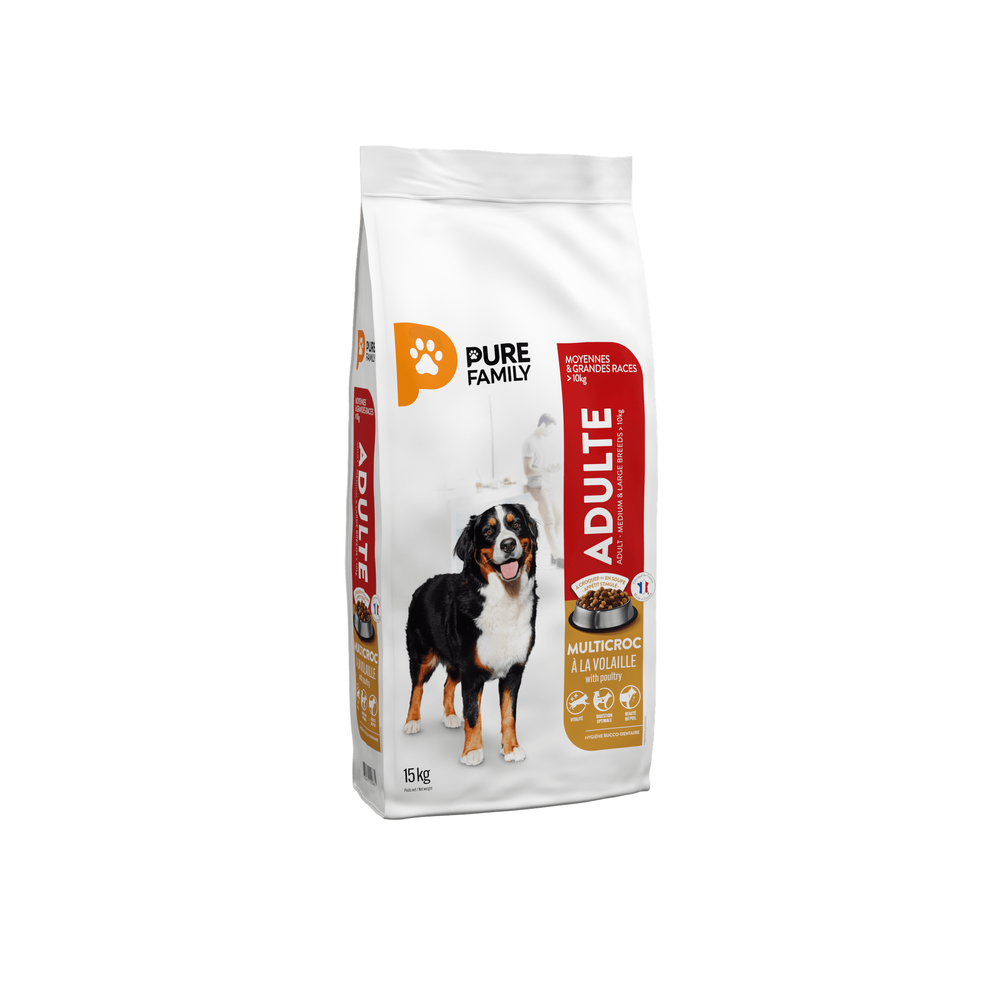 Pure Family - Croquettes pour chien adulte Multicroc 15 kg - PURE FAMILY - Image 2
