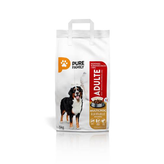 Pure Family - Croquettes chien de moyenne/grande taille Multicroc volaille 5kg - Pure Family - Image 3