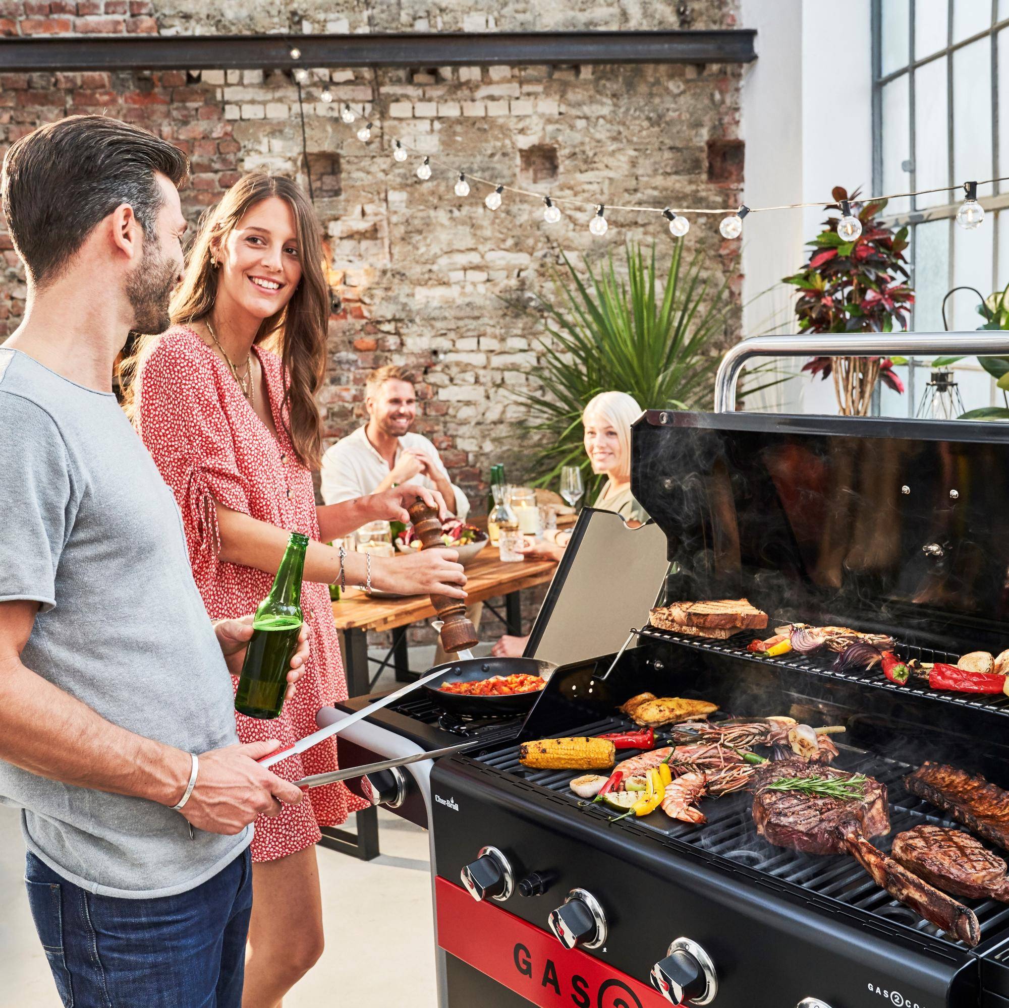 Char-broil - Barbacoa Híbrida 4 Quemadores Acero Inoxidable Negro 154,9 cm - CHAR-BROIL - Imagen 18