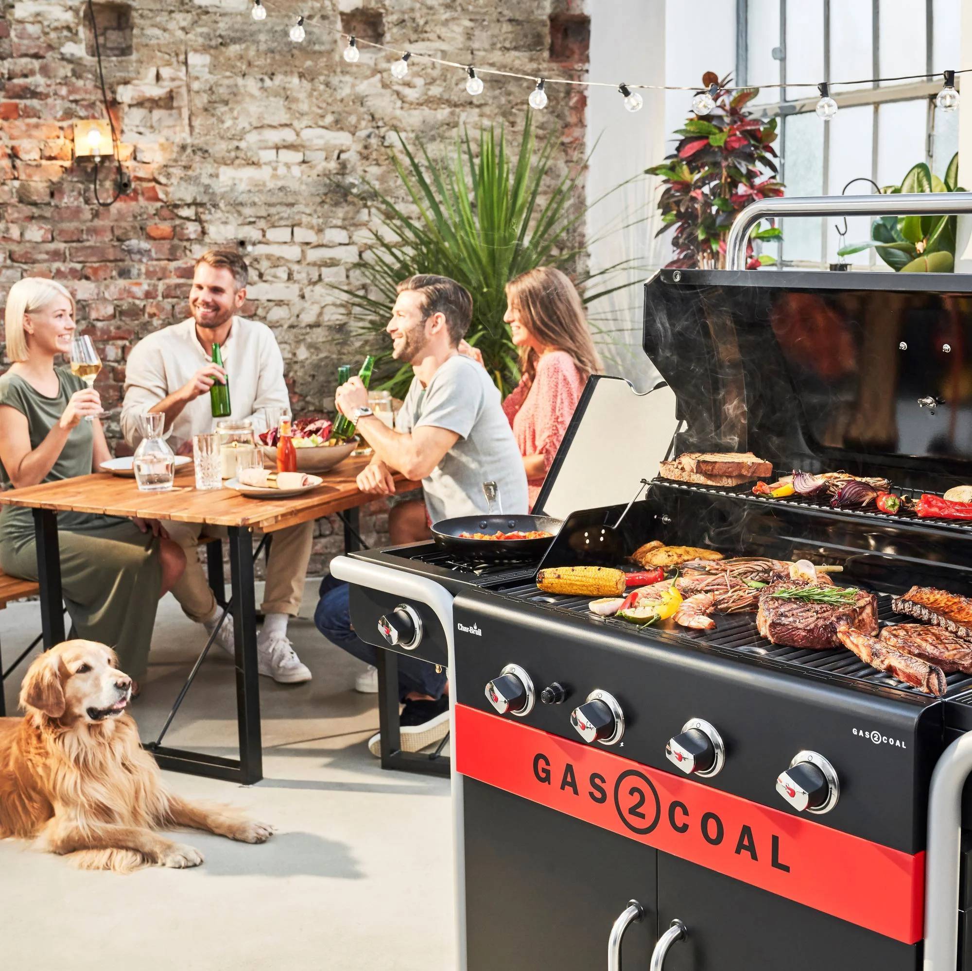 Char-broil - Barbacoa Híbrida 4 Quemadores Acero Inoxidable Negro 154,9 cm - CHAR-BROIL - Imagen 21