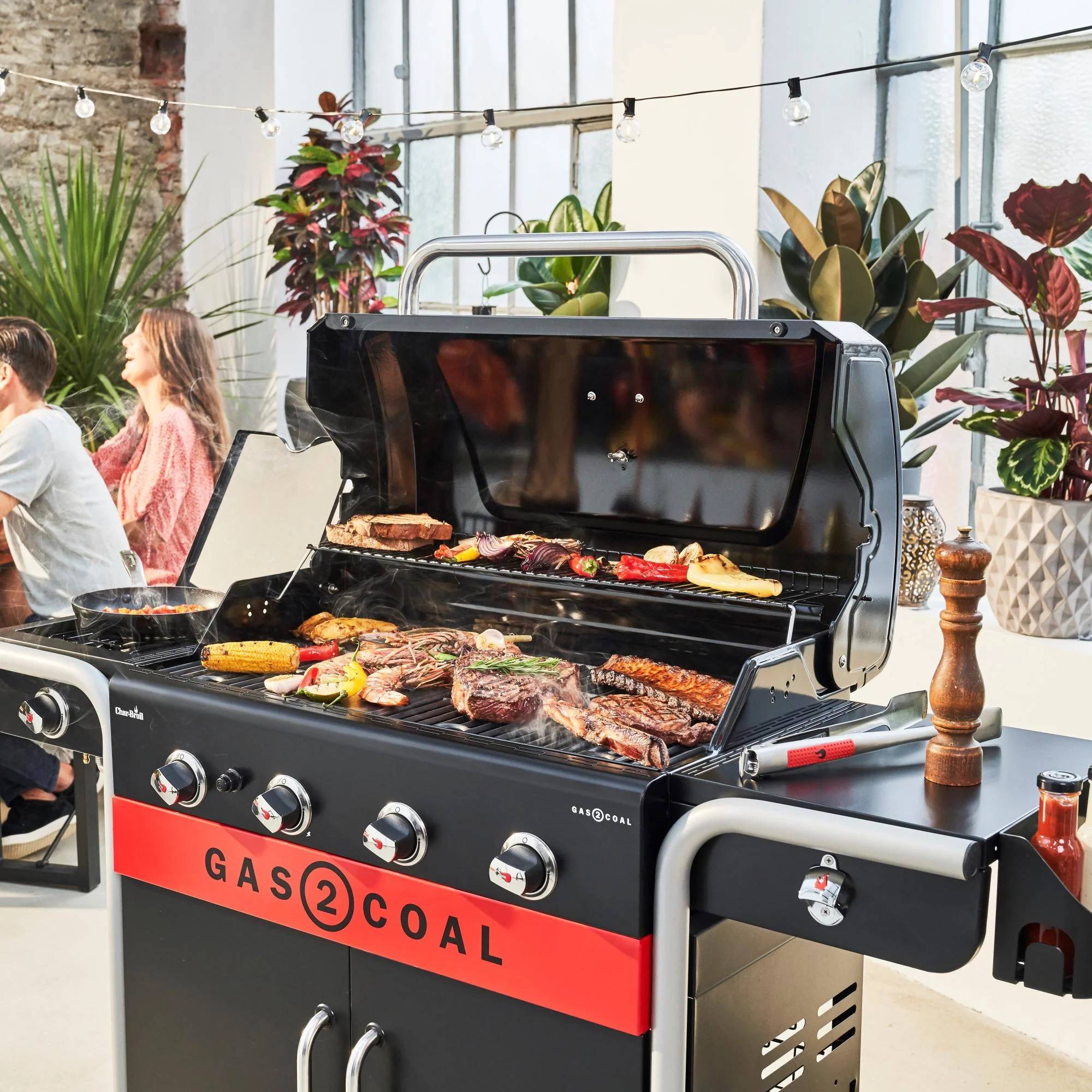 Char-broil - Barbacoa Híbrida 4 Quemadores Acero Inoxidable Negro 154,9 cm - CHAR-BROIL - Imagen 16