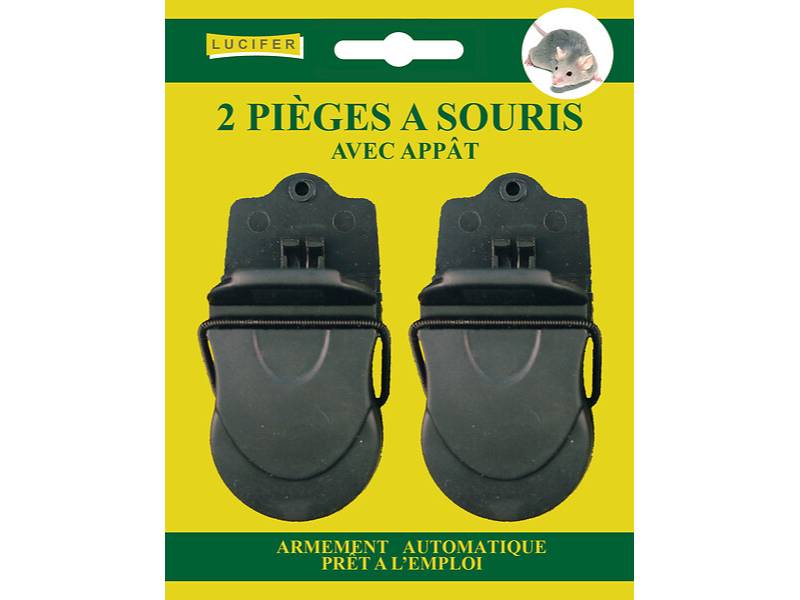 Lot 2 piège à souris plastique armement automatique LUCIFER