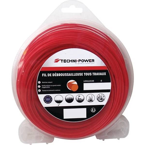 Techni-power - Fil débroussailleuse rond 1,6 mm 15 m – TECHNI POWER