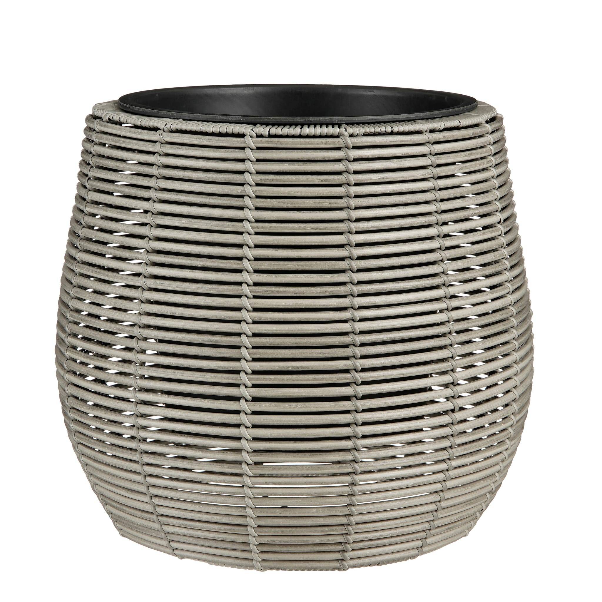 Cesena maceta redonda gris cl. -PE (polietileno)-Gris Cl.- h40xd45cm