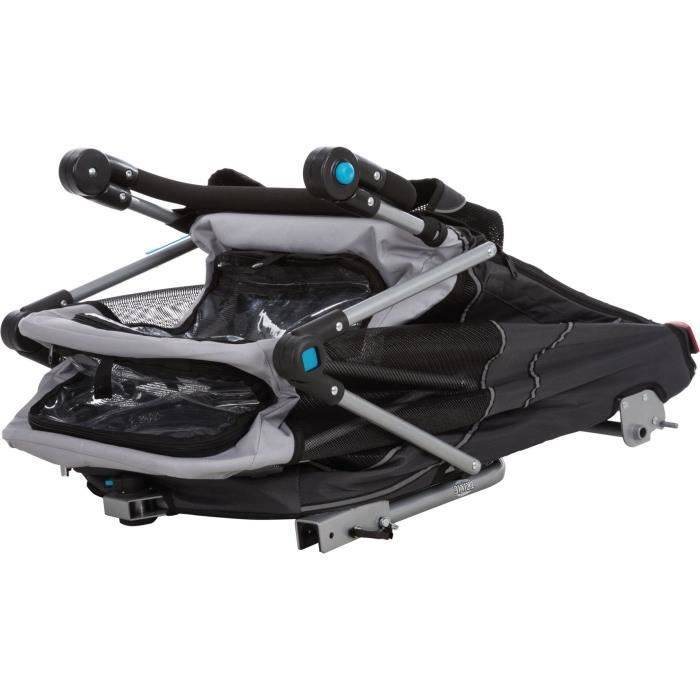 Roulotte de vélo pliable en acier gris L.58-93 l.74-114 cm modèle S - Trixie - Imagen 1