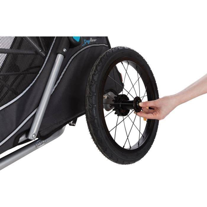 Roulotte de vélo pliable en acier gris L.58-93 l.74-114 cm modèle S - Trixie - Imagen 2