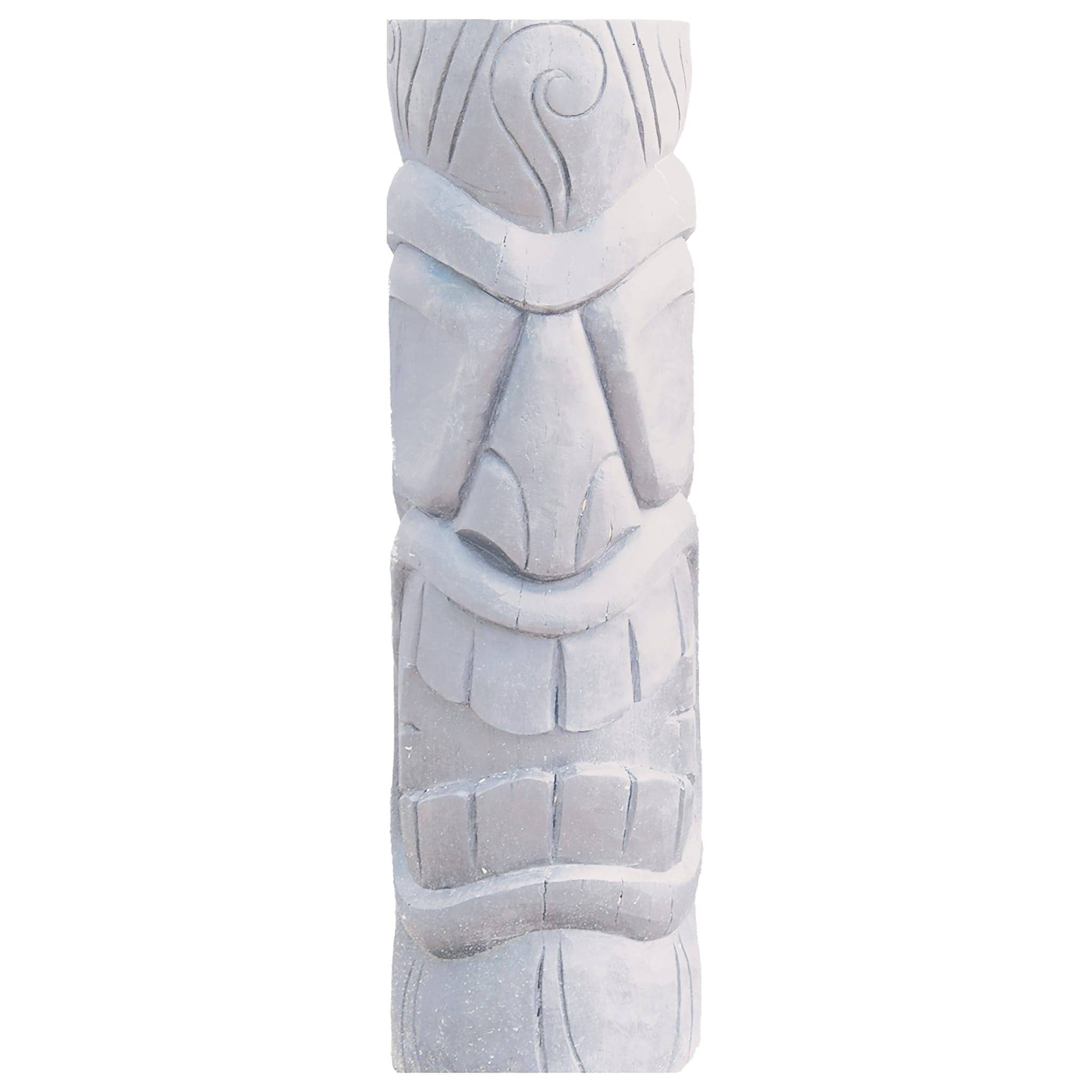 Décoriale - Tiki Mauri recyclé Blanc L.22 x l.22 x H.75 cm - Image 4