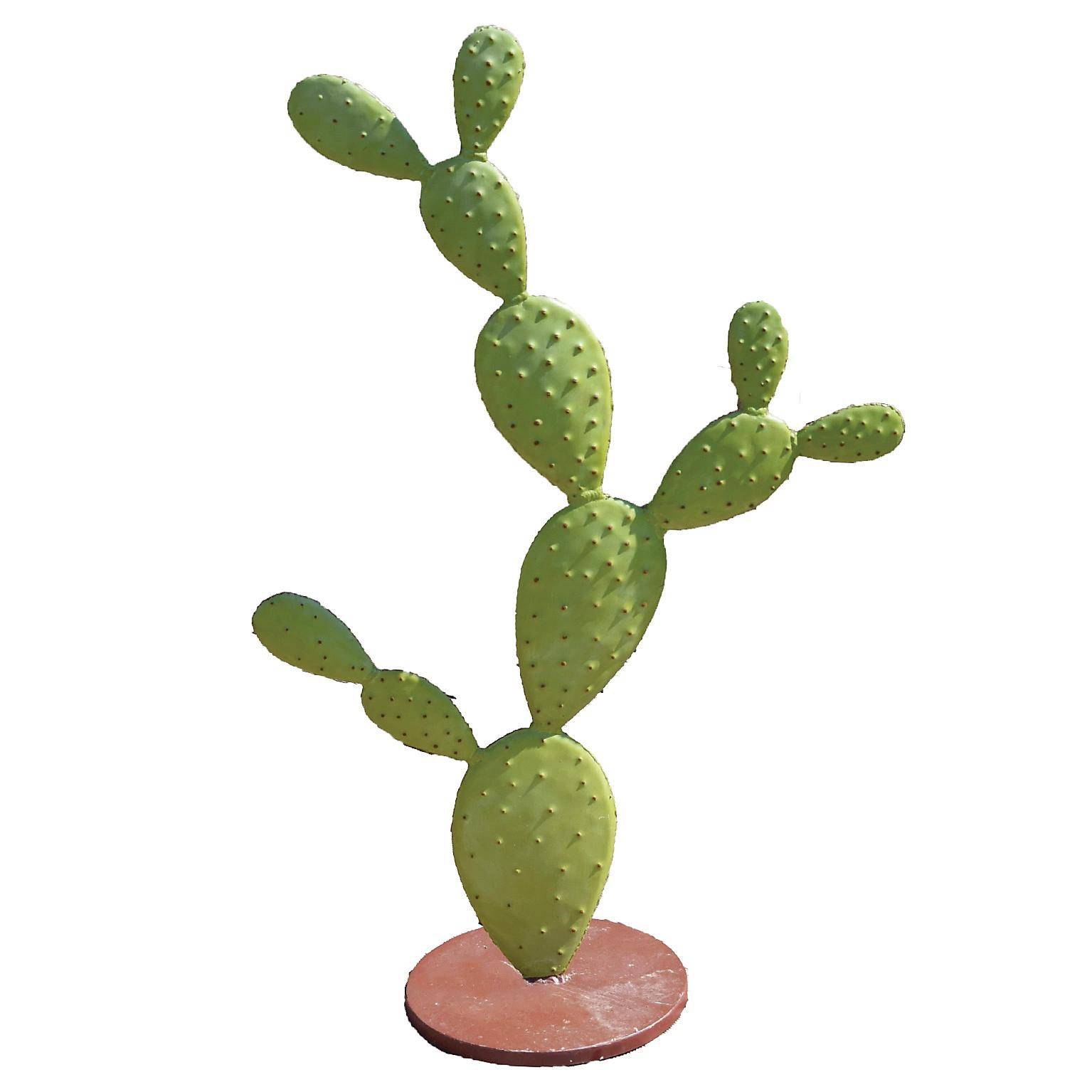 Cactus opuntia decorativo metal verde y marrón l.60 H.103 P.30 cm - Decoriale - Imagen 7