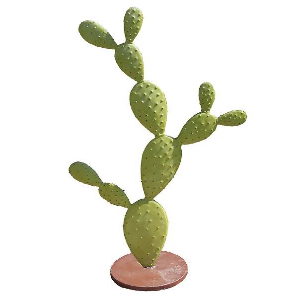 Cactus opuntia decorativo metal verde y marrón l.60 H.103 P.30 cm - Decoriale - Imagen 6