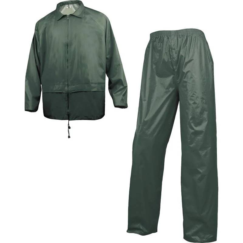 Delta Plus - Ensemble pluie polyester enduit pvc vert XL DELTA PLUS - Imagen 3