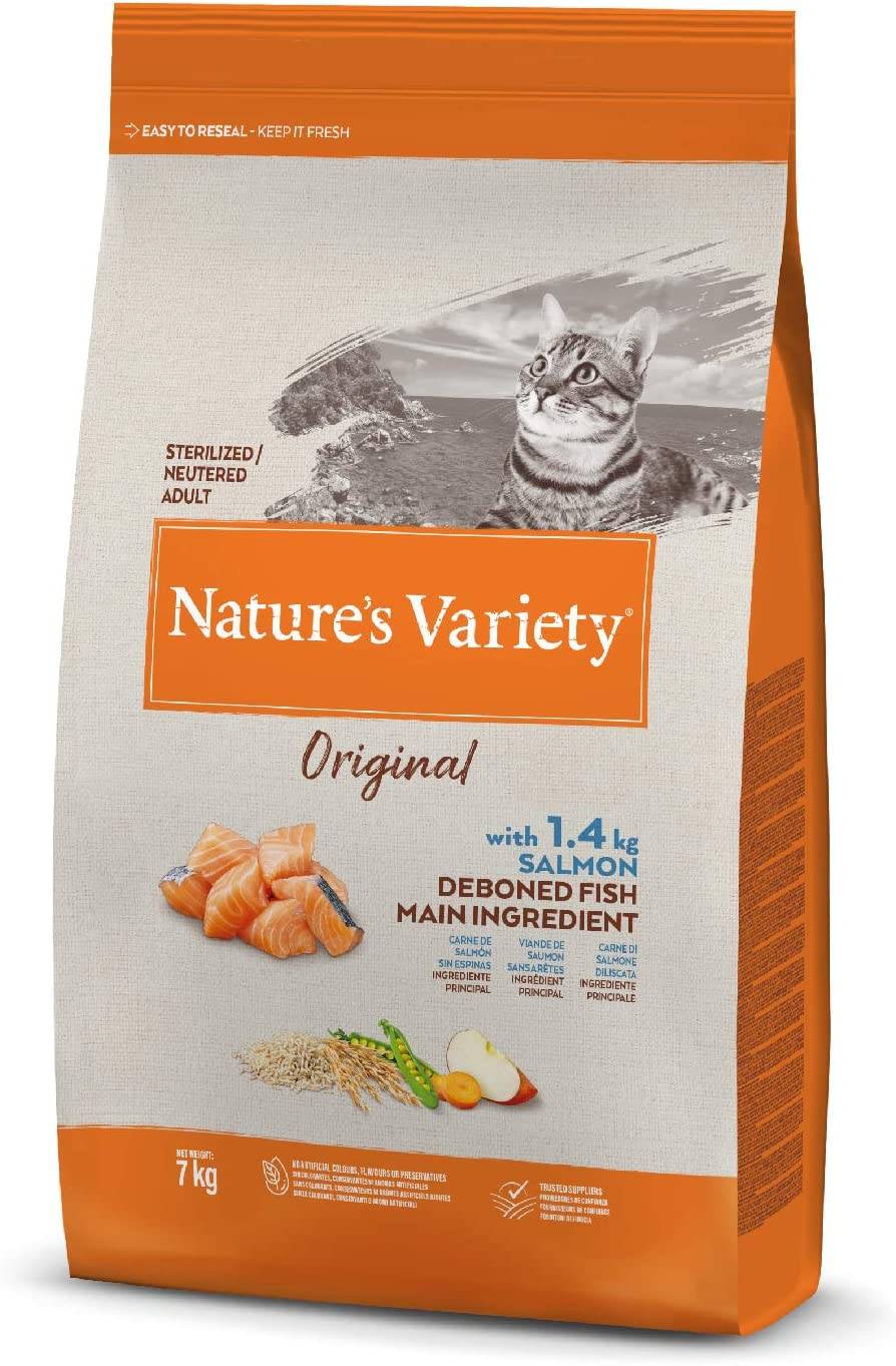 Croquette pour chat Original Sterilized au Saumon 7kg - Nature's Variety - Image 1