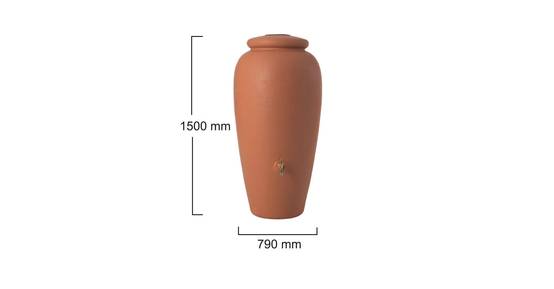 Garantia - Récupérateur d'eau de pluie 500L Amphore terracotta - GRAF - Image 9