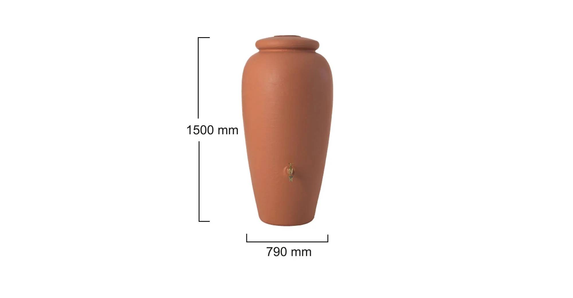Garantia - Récupérateur d'eau de pluie 500L Amphore terracotta  - GRAF - Image 9