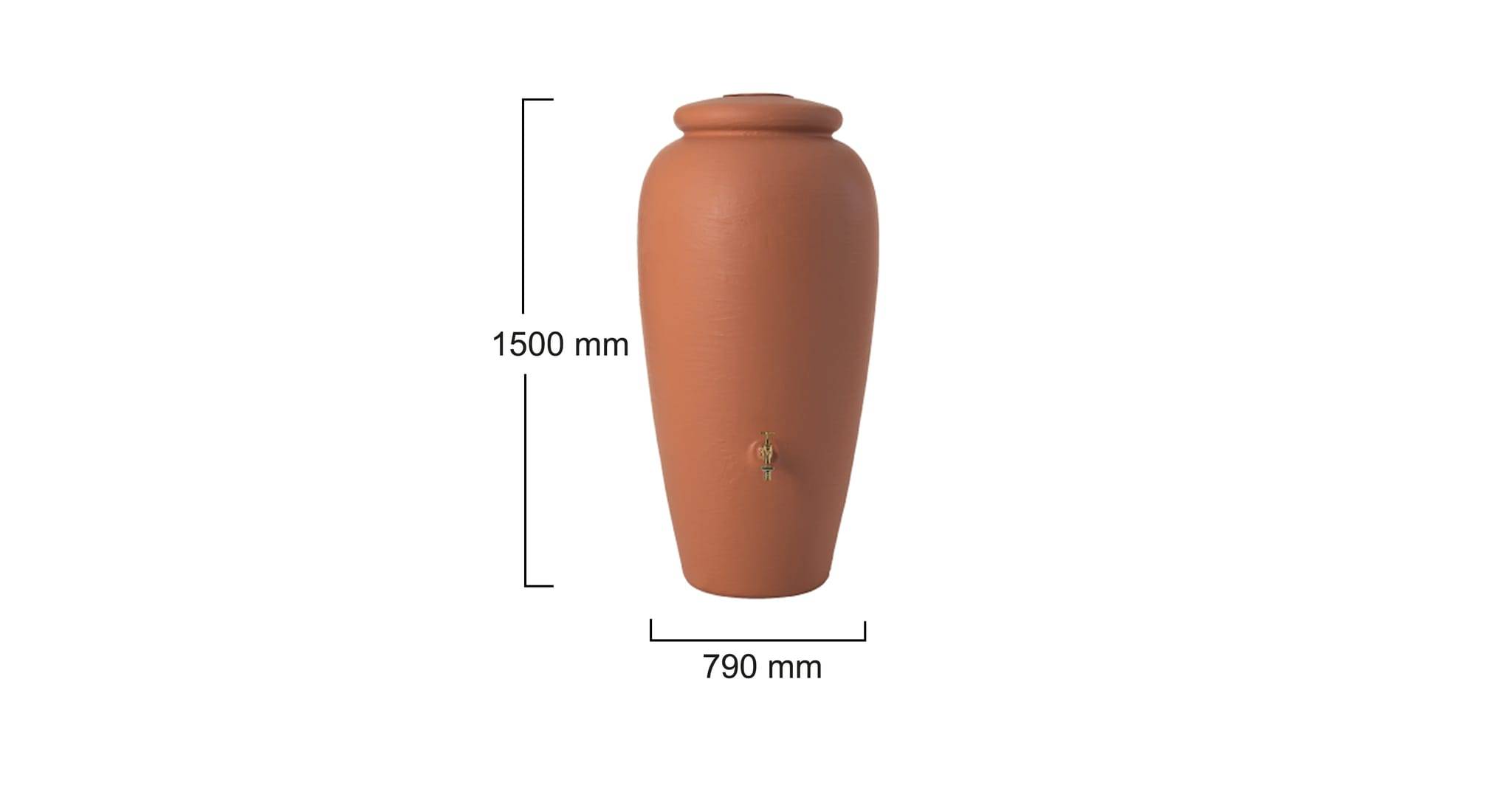 Garantia - Récupérateur d'eau de pluie 500L Amphore terracotta  - GRAF - Image 3