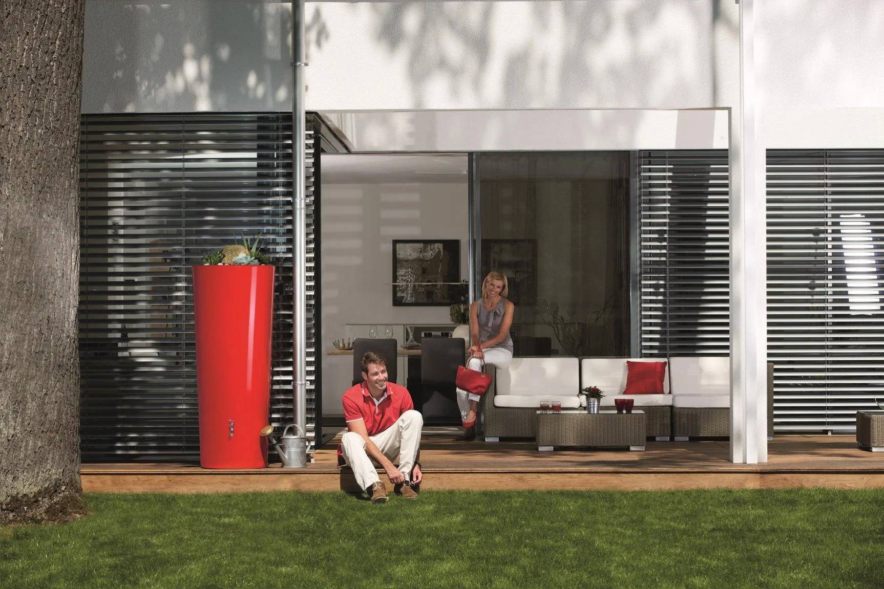 Garantia - Récupérateur d'eau de pluie 350L Tomato rouge - GRAF - Image 14