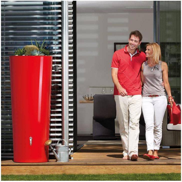 Garantia - Récupérateur d'eau de pluie 350L Tomato rouge - GRAF - Image 3