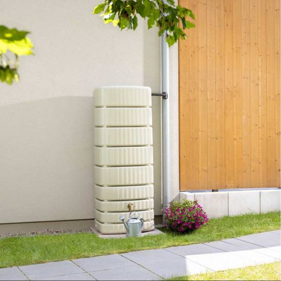 Garantia - Récupérateur d'eau de pluie 500L mural robinet et collecteur inclus Slim - GRAF - Image 1