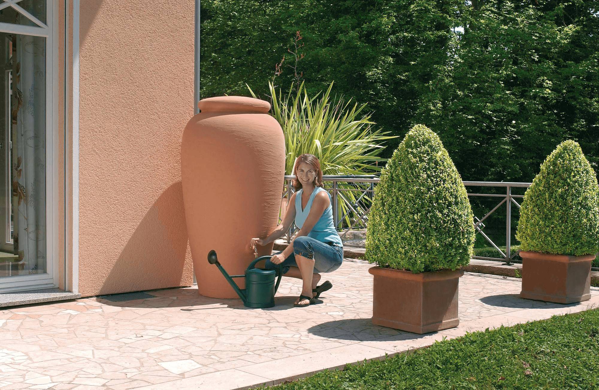 Garantia - Récupérateur d'eau de pluie 300L collecteur inclus Amphore terracotta – GARANTIA - Image 7
