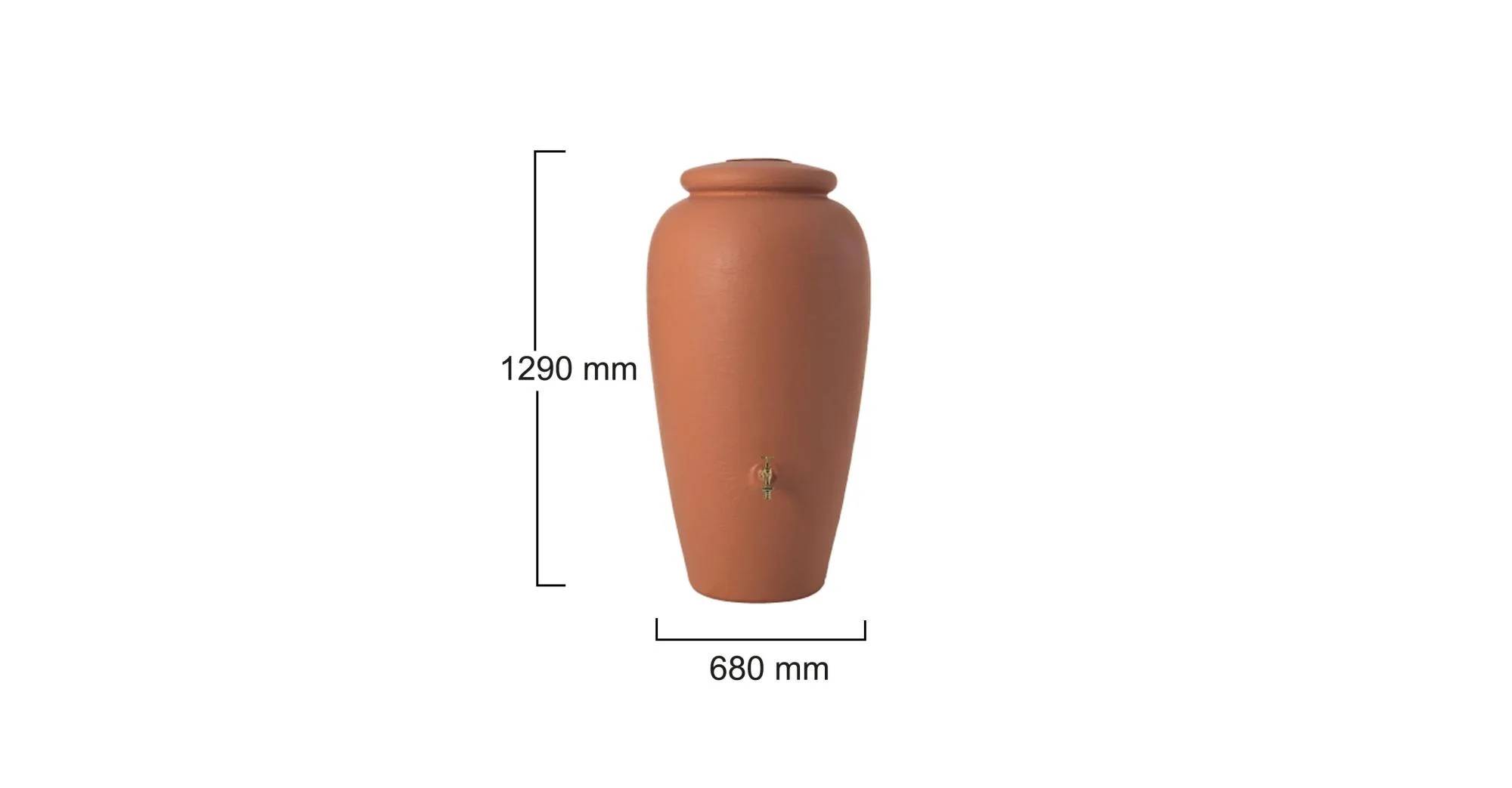 Garantia - Récupérateur d'eau de pluie 300L collecteur inclus Amphore terracotta – GARANTIA - Image 8