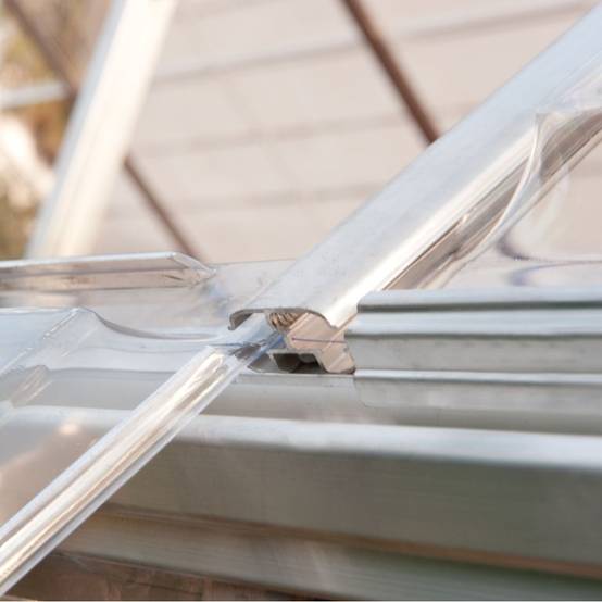 Canopia by Palram - Serre de jardin polycarbonate aluminium brut 5,7 m² Harmony avec embase - Canopia by Palram - Image 12
