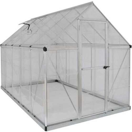 Canopia by Palram - Serre de jardin polycarbonate aluminium brut 5,7 m² Harmony avec embase - Canopia by Palram - Image 13