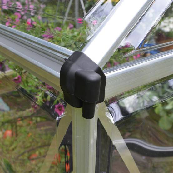 Canopia by Palram - Serre de jardin polycarbonate aluminium brut 4,6 m² Harmony avec embase - Canopia by Palram - Image 5