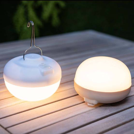 Baladeuse extérieure rechargeable polypropylène blanc Ø11 cm H.12 cm - Newgarden - Image 8
