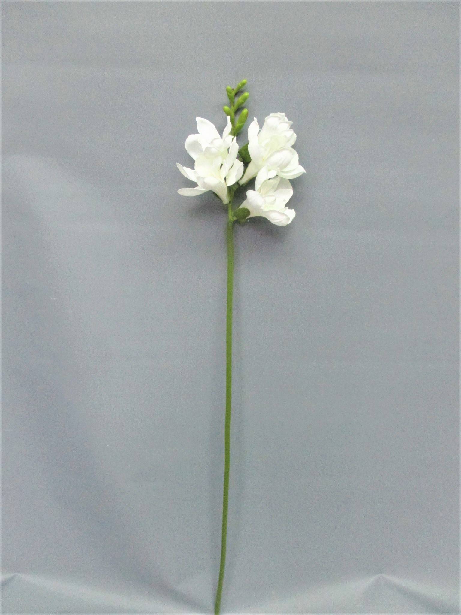 Tallo freesia blanco artificial 53 cm