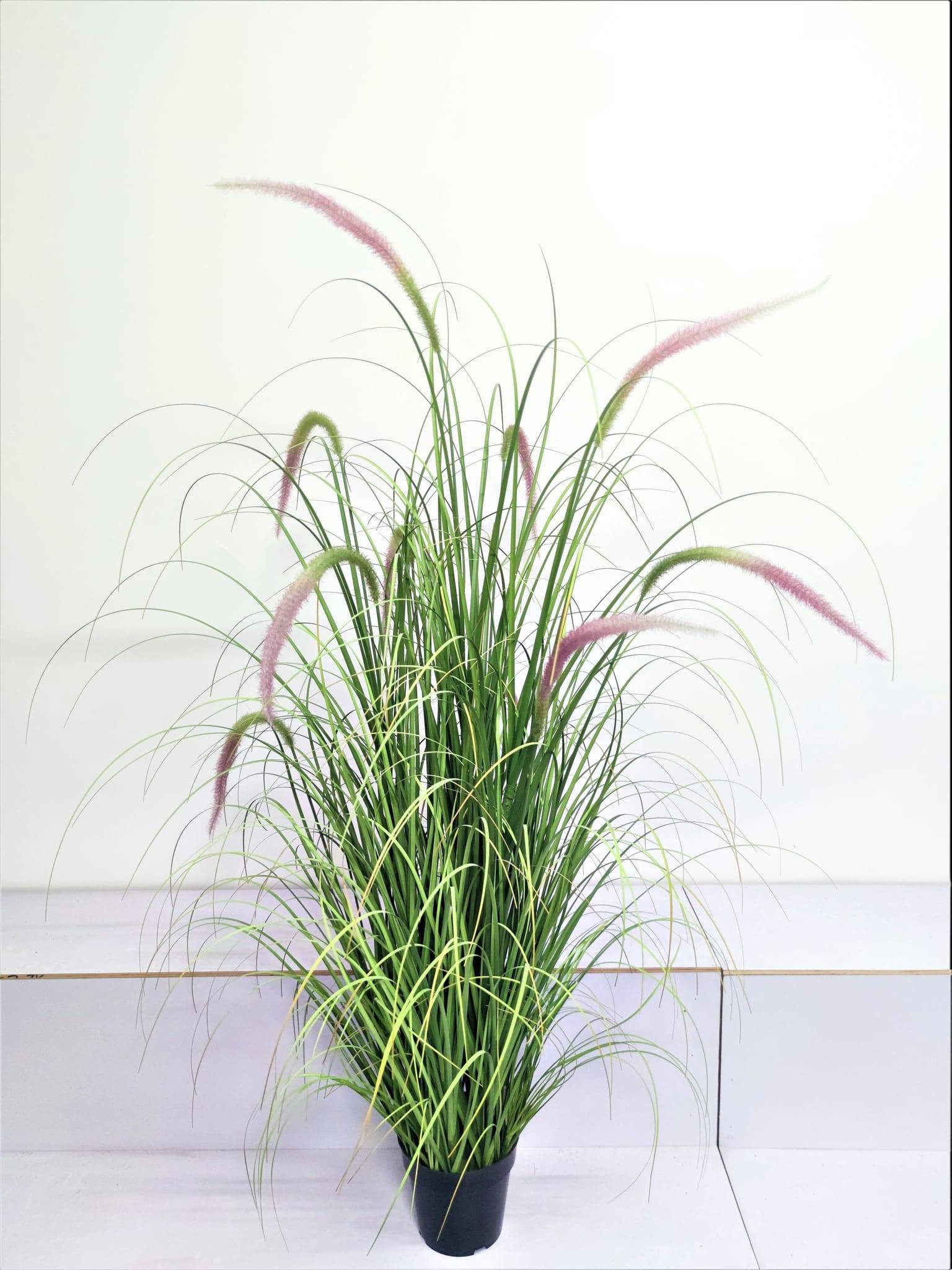 Graminée herbes joncs rose artificielle 150 cm dans pot