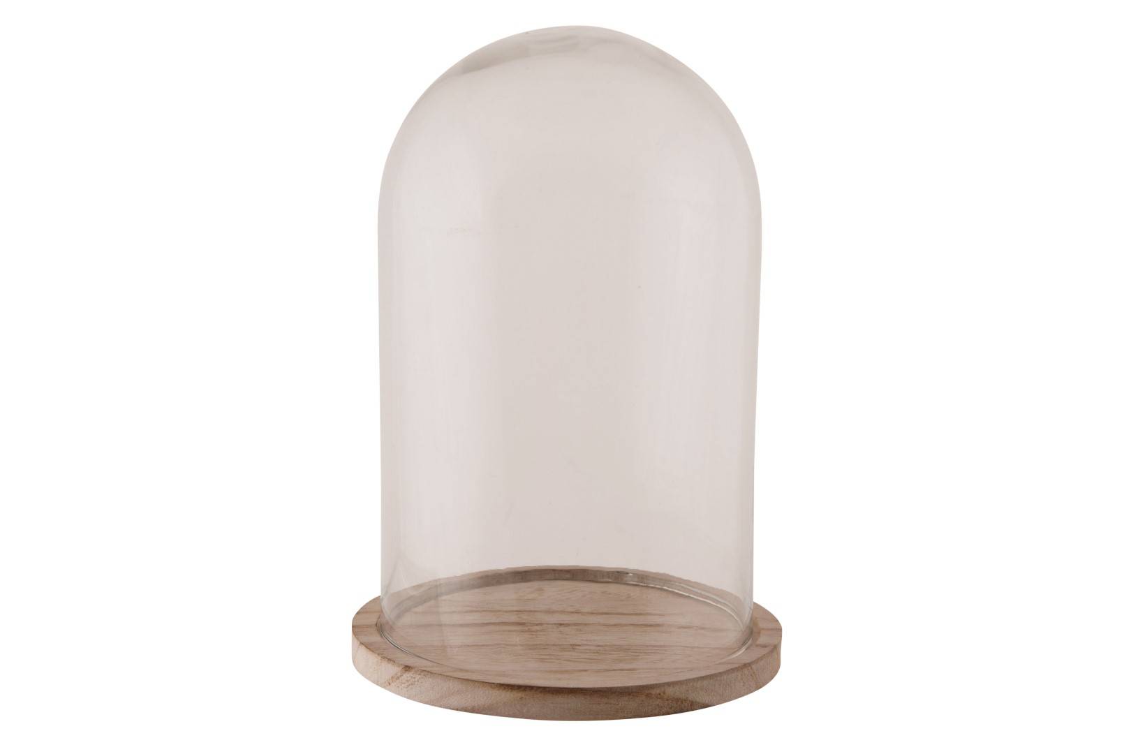 CLOCHE BASE BOIS D17X25CM