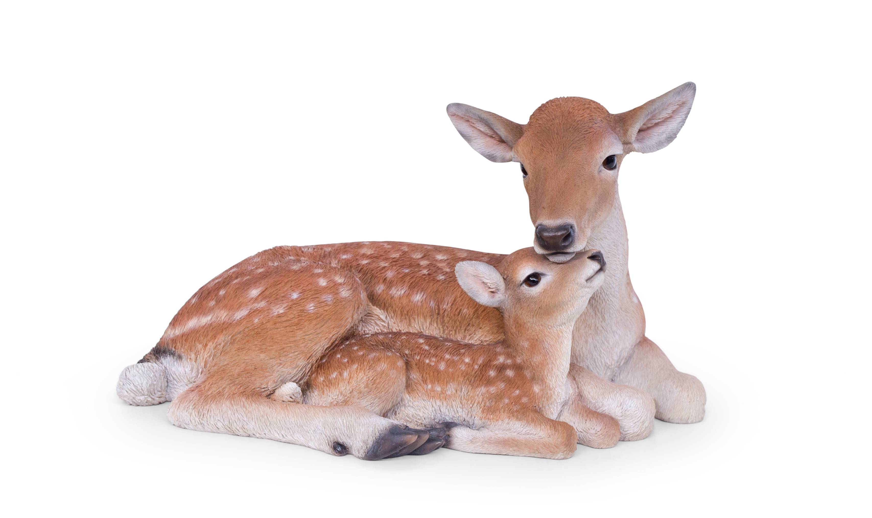 Garden ID - Sculpture biche avec bébé L.40 x l.31 x H.25 cm - Garden Id - Imagen 5