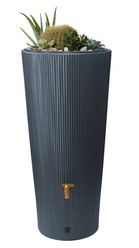 Garantia - Récupérateur d'eau de pluie 220L Linus cylindrique Gris - LINUS - Image 3