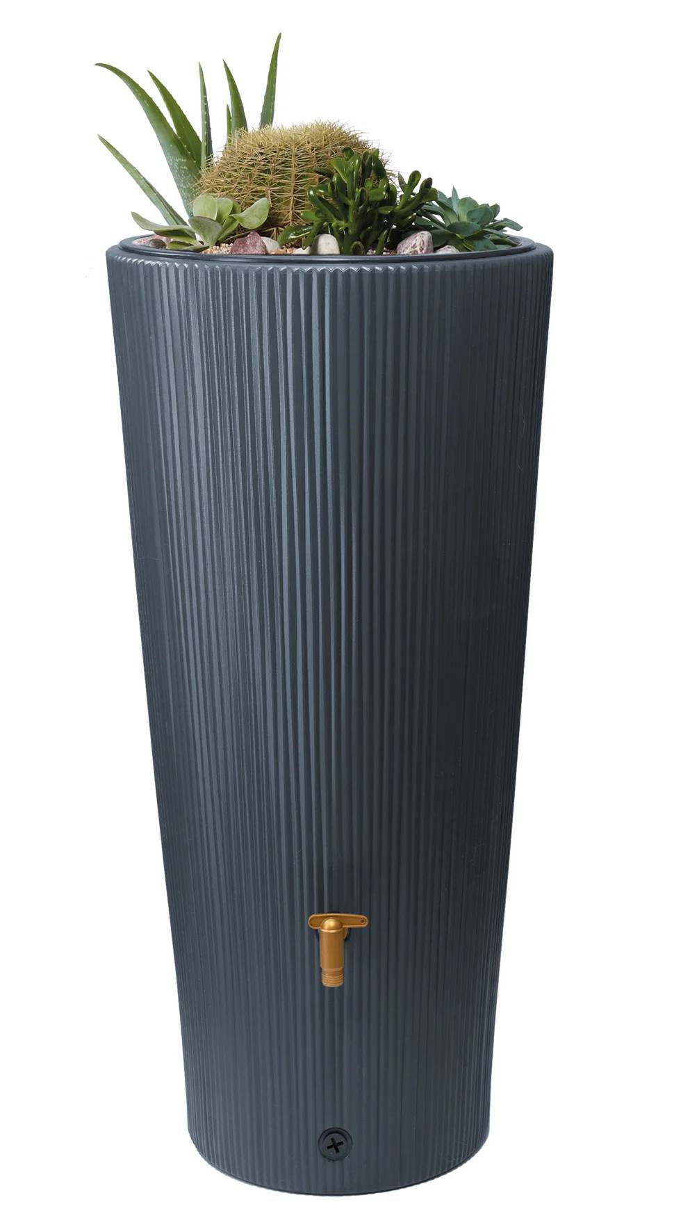 Garantia - Récupérateur d'eau de pluie 220L Linus cylindrique Gris - LINUS - Image 3