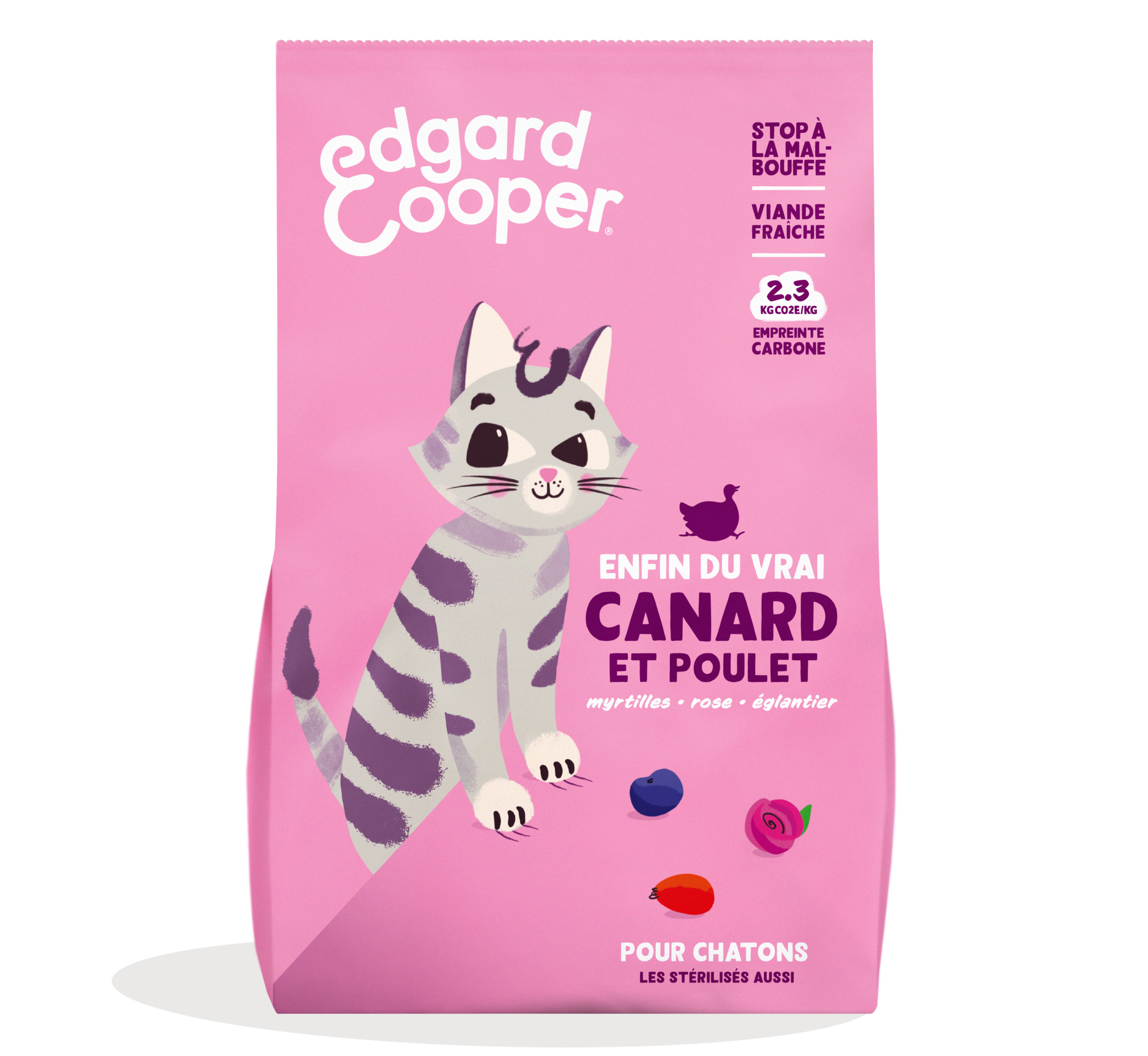 Edgard & Cooper - Croquettes chaton sans céréales Canard et Poulet frais 2kg - Edgard & Cooper