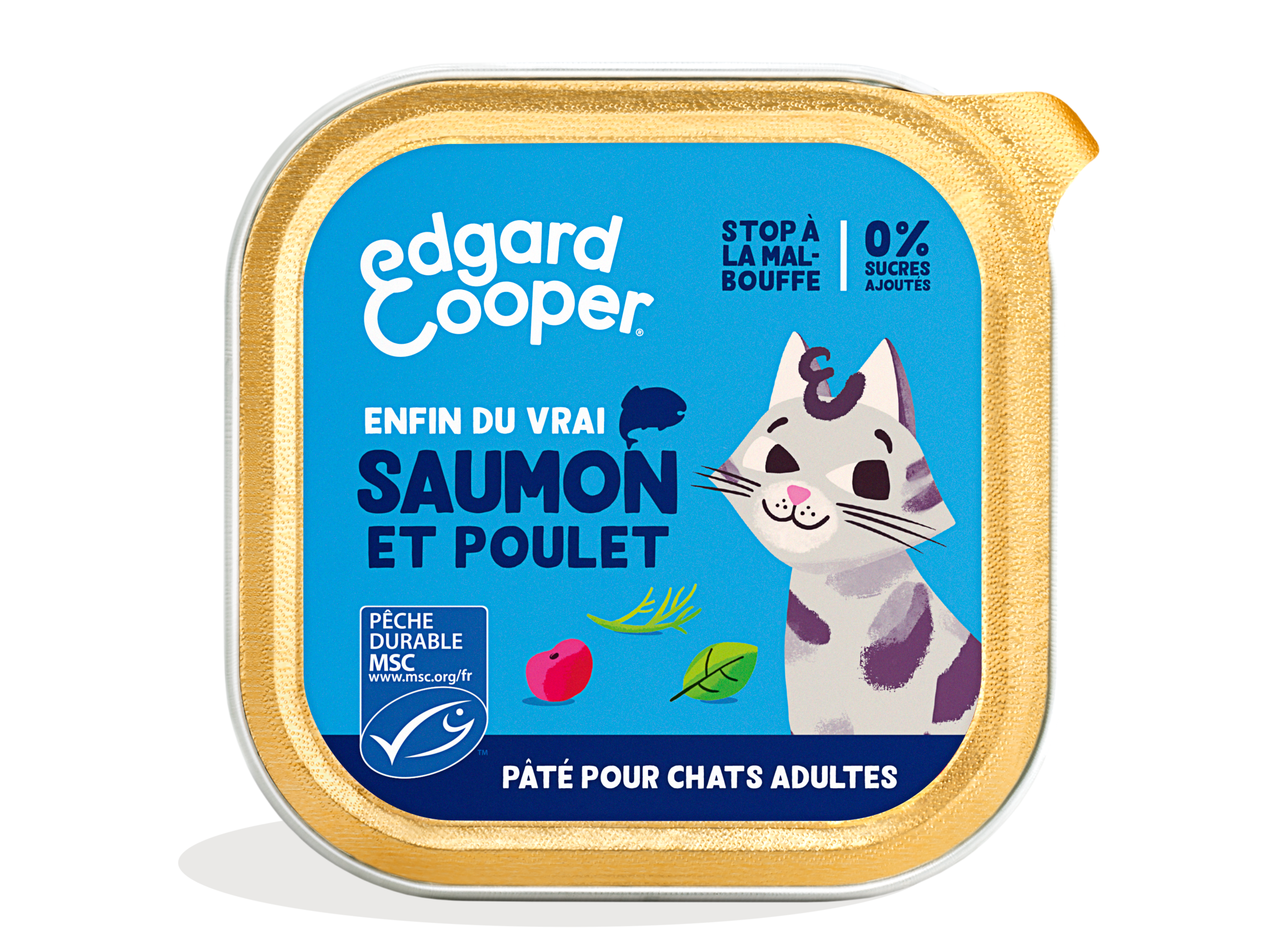 Edgard & Cooper - Pâté pour chat adulte sans céréales poulet saumon 85 g - Edgard & Cooper - Imagen 1