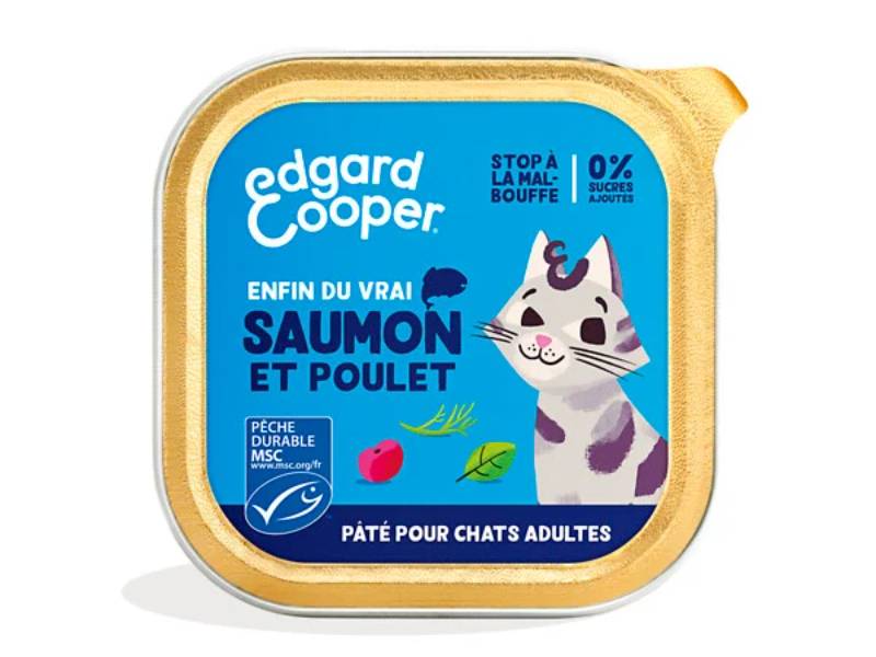 Edgard & Cooper - Pâté pour chat adulte sans céréales poulet saumon 85 g - Edgard & Cooper - Imagen 2