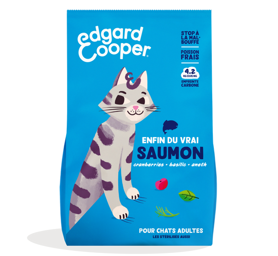 Edgard & Cooper - Croquettes Chat Adulte Sans Céréales Saumon frais 4kg - Edgard & Cooper